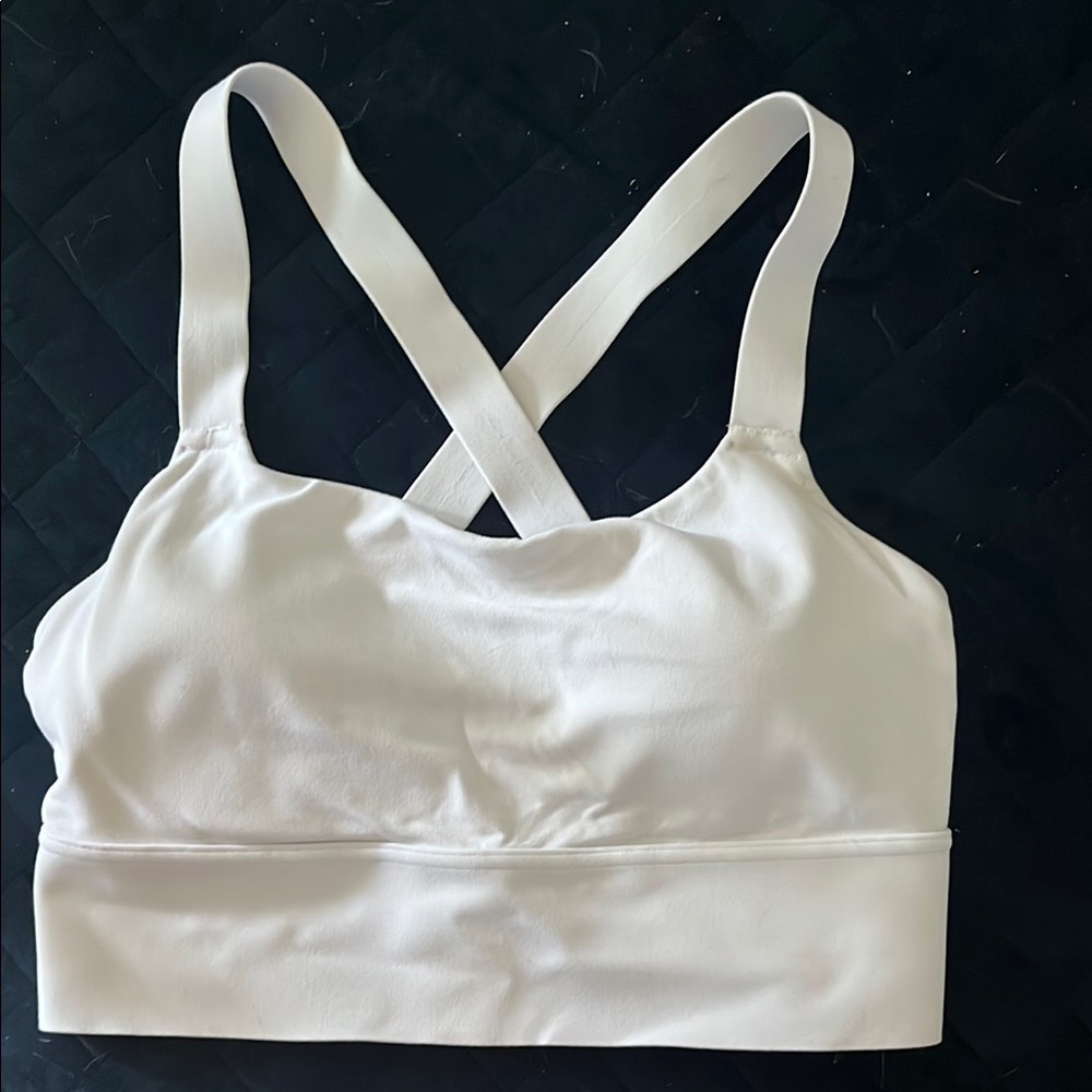 Athleta White Racerback Sports Bra